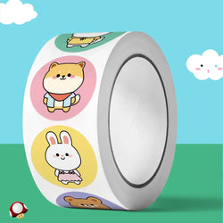 50-300pcs Cartoon Animal Reward Sticker Label Thank You Cute Game Sticker DIY Gift Sealing Label Decoration Supple (ONLINE ORDER ONLY)