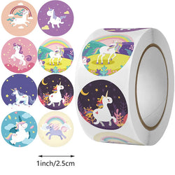 100-500pc Stickers for Children Kids Rolling Animal Roll Stickers Small Cute Toy Game Sticker DIY Gift Sealing Label Decoration (Online Order Only)