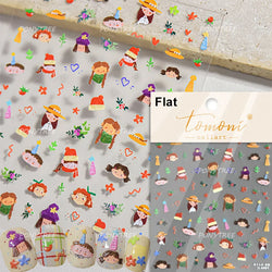 Squirrel Mushroom Apple Strawberry Cherry Pinecone Ginkgo Leaf Self Adhesive Nail Art Stickers Butterfly Flower Manicure Decals (ONLINE ORDER ONLY)