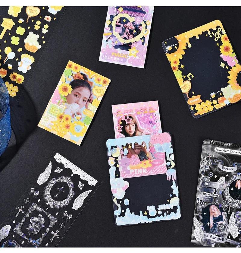 4pcs/set Sweet Cool Bear Call Series Scrapbooking Sticker Korean ins Hand Account Idol Card DIY Deco Material Sticker Stationery (ONLINE ORDER ONLY)