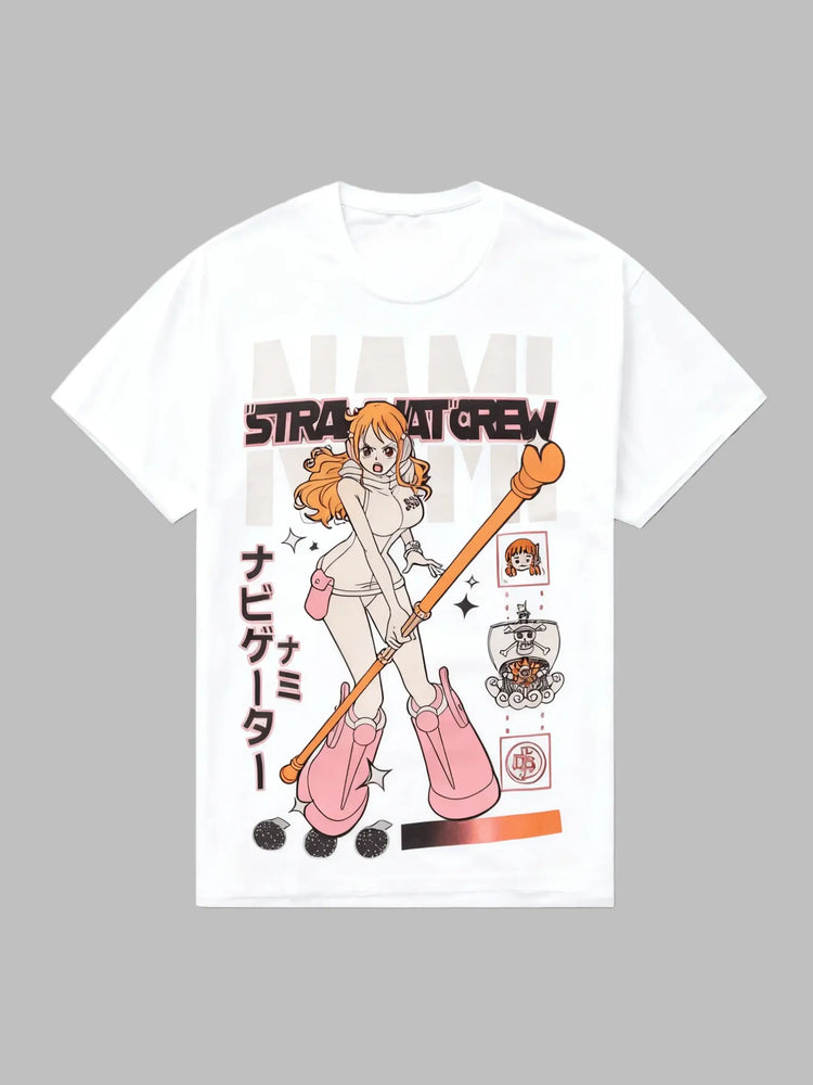 Nami Egghead Island T-Shirt: MINISO Retro Y2K Cotton Tee (ONLINE ORDER ONLY)
