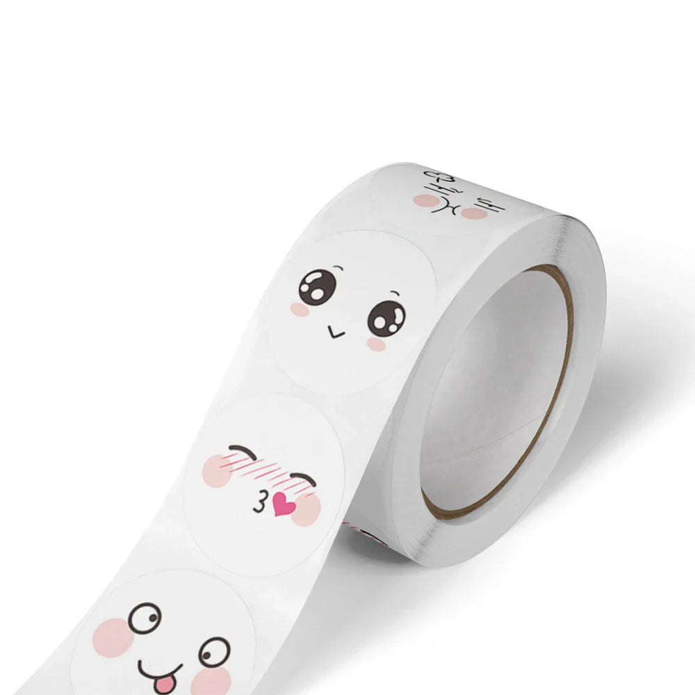 500pcs/roll Cute Cartoon Sealing Stickers Thank you Sticker Envelope Gift Decor Labels Children Stationery Stickers 1 Inch (ONLINE ORDER ONLY)