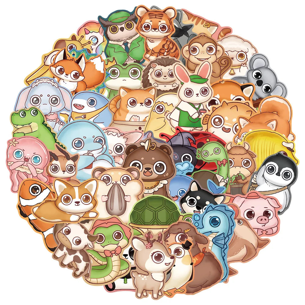 Cartoon Animal Graffiti Stickers for Snowboard Laptop Luggage Car Fridge Vinyl (ONLINE ORDER ONLY)