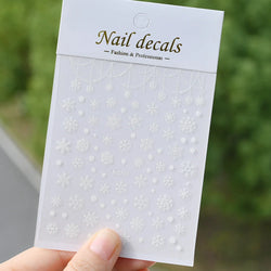 1PCS Laser Gold Snowflake Christmas Tree Nail Sticker 3D Adhesive Nail Decals Nail Art Accessories New Christmas Decoration 2024 (ONLINE ORDER ONLY)
