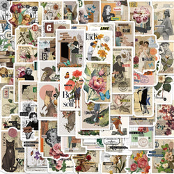 53PCS Sticky Note Stickers Vintage Retro DIY Diary Sticker For Laptop Luggage Skateboard Graffiti Decals Fun Classic Toy (ONLINE ORDER ONLY)