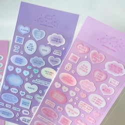 2pcs Cute Korean Alphabet Sticker Scrapbooking Idol DIY Album Decoration Sticker Aesthetic Personalized Ins Kawaii Stationery (ONLINE ORDER ONLY)