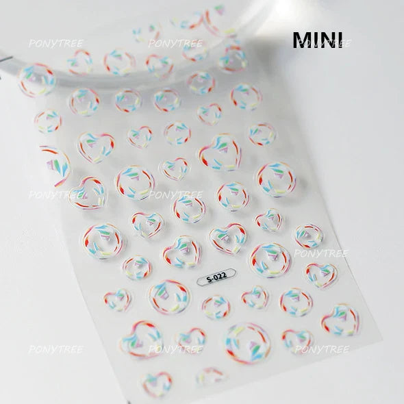 Jellyfish Schools of Fish Shoal Mermaid Tail Seahorse Dreamy Ocean Starfish Shell Coral Adhesive Nail Art Sticker Manicure Decal (ONLINE ORDER ONLY)