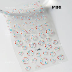 Jellyfish Schools of Fish Shoal Mermaid Tail Seahorse Dreamy Ocean Starfish Shell Coral Adhesive Nail Art Sticker Manicure Decal (ONLINE ORDER ONLY)
