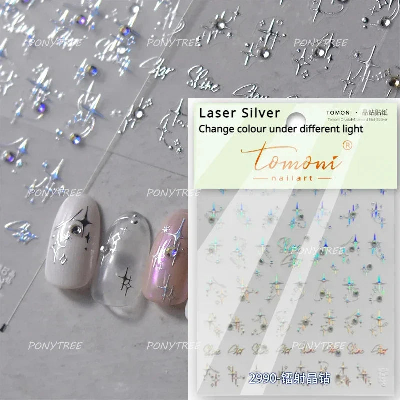 Hollow Out Black Gold Star Starburst Round Dot Night-time Tiny Spot Self Adhesive Nail Art Stickers Manicure Decals Wholesale (ONLINE ORDER ONLY)