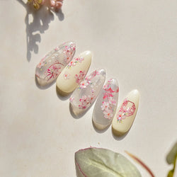 Antique Pear Blossom Peach Blossom Flower Swallow Pattern Adhesive Nail Art Stickers Spring Vibrant and Lively Manicure Decals (ONLINE ORDER ONLY)