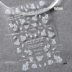 Shiny Snow Delicate Gold Pink Silver White Romantic Winter Self Adhesive Nail Art Stickers Snowflake Rhinestone Manicure Decals (ONLINE ORDER ONLY)