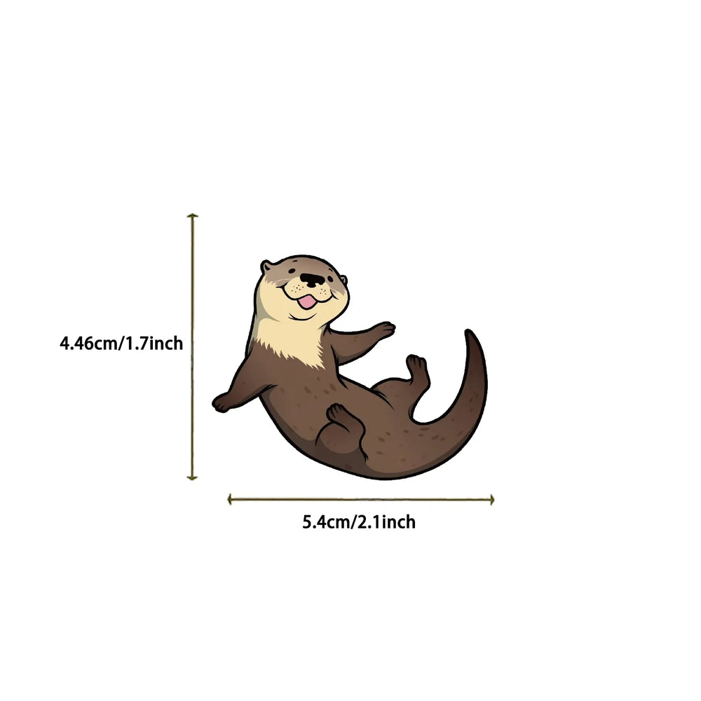 50PCS Cute Otter Animal Cartoon Sticker Decals DIY Phone Laptop Stationery Waterproof Kawaii Kids Decoration Sticker Toys (ONLINE ORDER ONLY)