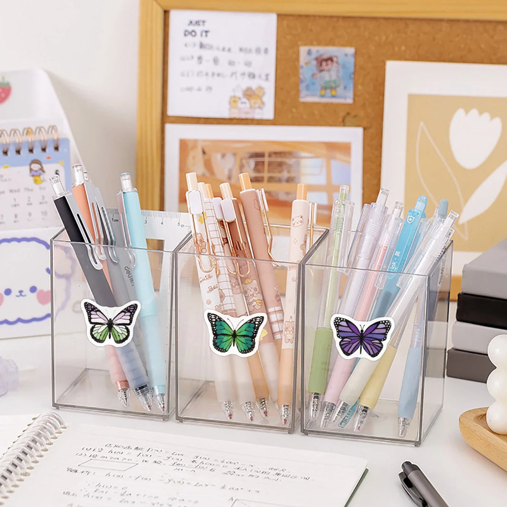 100-500pcs Cute Colorful Butterfly Stickers Handmade Stickers Party Gifts Decorative Labels Scrapbook Stationery Stickers (ONLINE ORDER ONLY)