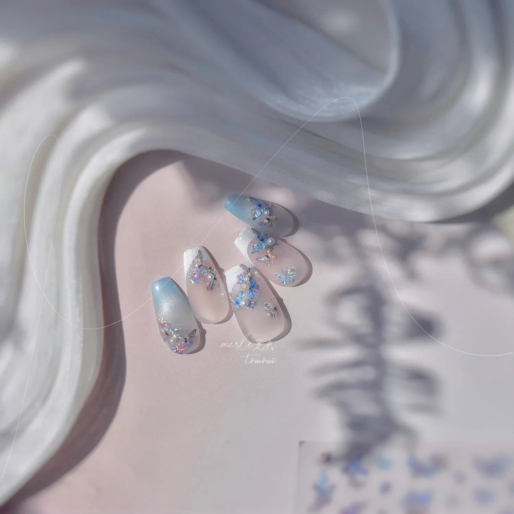 Colourful Butterfly Insect Animals Charming Jelly Special Workmanship 5D Soft Relief Adhesive Nail Art Stickers Manicure Decals (Online Order Only)