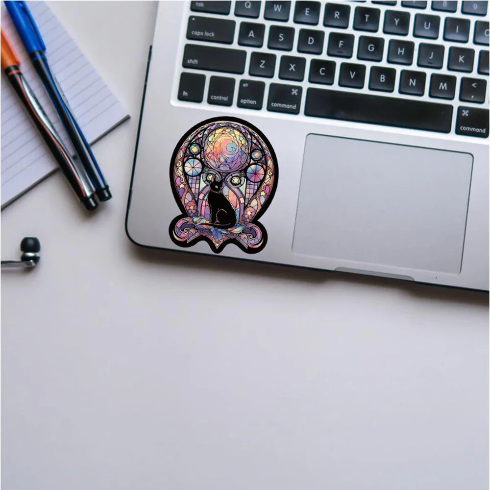 10/30/50pcs Dark Art Gothic Black Cat Waterproof Stickers Cartoon Aesthetic Decals Laptop Motorcycle Luggage Car Sticker Kid Toy (Online Order Only)