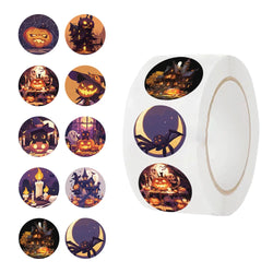 500pcs/roll Halloween Cartoon Graffiti Sticker DIY Guitar Laptop Notebook Suitcase Cup Waterproof Sticker Kids Toy Gift (Online Order Only)