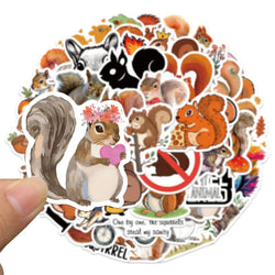 Cute Animal Stickers Squirrel Cartoon for Kids Fridge Laptop Car Bike Skateboard Decoration (Online Order Only)