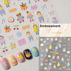 Cookies Chocolate Love Heart Flower Bowknot Rabbit Bunny Lace Bear Star Bouquet Rabbit Adhesive Nail Art Sticker Manicure Decal (ONLINE ORDER ONLY)
