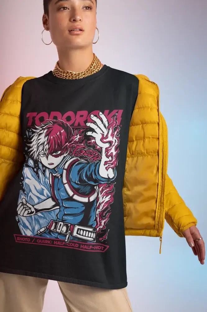 Shoto Todoroki T-Shirt: MHA Oversized Graphic Top (ONLINE ORDER ONLY)
