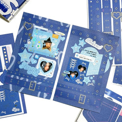 Korean Ins Creative Denim Pattern Stickers Scrapbooking Idol Album Decoration Sticker Aesthetic Personalized Kawaii Stationery (ONLINE ORDER ONLY)