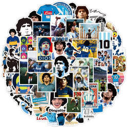 50Pcs Soccer Star Tribute Football Graffiti Stickers DIY Luggage Guitar Laptop Waterproof PVC Classic Toy Sticker Decals (ONLINE ORDER ONLY)
