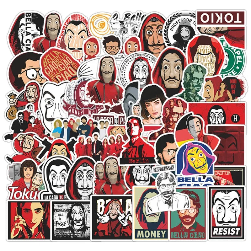 50pcs House of Cards Anime Stickers for Luggage, Phone, Laptop, Scooter, Refrigerator (ONLINE ORDER ONLY)