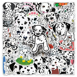 50pcs Dalmatian Cartoon Stickers for Laptop, Phone, Water Bottle, Car, Suitcase, Refrigerator (Online Order Only)