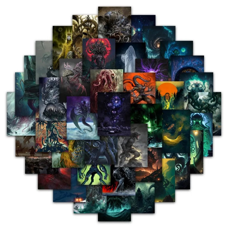 Cthulhu Cartoon Sticker Pack for Laptop, Phone, Car, Water Bottle, Suitcase, Stationery, Refrigerator (ONLINE ORDER ONLY)