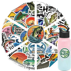 50PCS Cute Fish Animals Graffiti Stickers Skateboard Phone Laptop Waterproof Cool Cartoon DIY Sticker Decals Toy (Online Order Only)