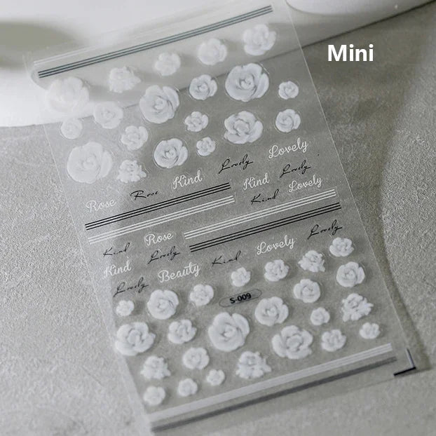 Black White Christmas Tree Snowflake Bowknot Snowman Socks Star Santa Hat Deer Rhinestone Winter Nail Art Sticker Manicure Decal (Online Order Only)