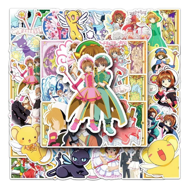 Cardcaptor Sakura Anime Stickers (50pcs) for Laptop, Phone, Suitcase, Water Bottle, Scooter, Fridge, Stationery (Online Order Only)