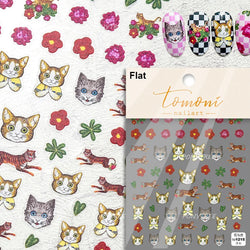 Lovely Cartoon Halo Dyeing Cat Bowkbot Paw Kitten Star Love Charming Self Adhesive Nail Art Sticker Cute Animals Manicure Decal (ONLINE ORDER ONLY)