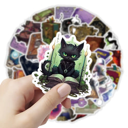 10/30/50PCS Vintage Cartoon Magic Book Stickers Aesthetic Motorcycle Skateboard Laptop Phone Decals DIY Waterproof Graffiti Toys (Online Order Only)