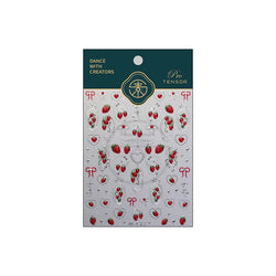 Mini Fruit Cherry Charming Strawberry Ribbon Line Bowknot Jelly Charming Chic Self Adhesive Nail Art Stickers Manicure Decals (ONLINE ORDER ONLY)