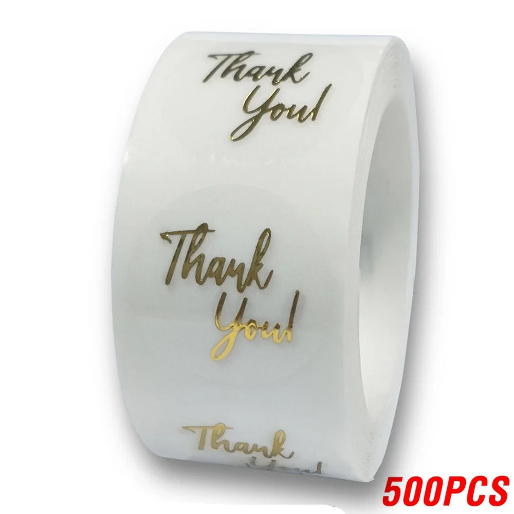 100-500pcs Thank You For Your Order Transparent Gold Label Baking Wedding Exquisite Gift Card Envelope Sealing Label Sticker (Online Order Only)
