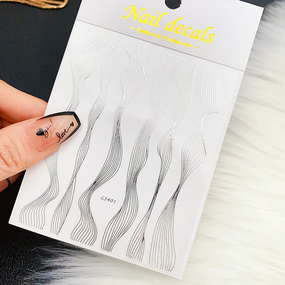 1PC Heart Love Design 3D Nail Art Sticker English Letter Self-Adhesive Slider Valentine's Day DIY Manicure Tips Accessories Tool (ONLINE ORDER ONLY)