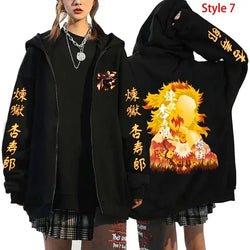 Rengoku Zipper Hoodie: Flame Hashira Anime Jacket (ONLINE ORDER ONLY)