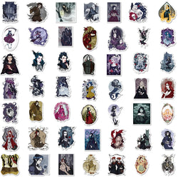 10/30/50/100PCS Cool Gothic Anime Princess Witch Stickers Decals Skateboard Laptop Motorcycle Luggage Funny Waterproof Sticker (ONLINE ORDER ONLY)