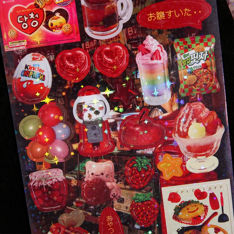 50 Pages Cute Fragments Series Cut Film Sticker Book Y2K Sticker Journal Handbook Scrapbooking Kawaii Decoration Sticker Gift (ONLINE ORDER ONLY)