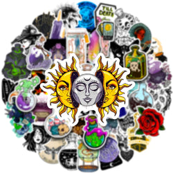 10/30/50/100pcs Gothic Apothecary Magic Witch Aesthetic Stickers Skateboard Laptop Phone Car Bike Waterproof Sticker Kid Toy (ONLINE ORDER ONLY)