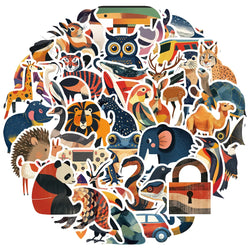 Minimalist Quirky Clip Art Stickers for Suitcase, Skateboard, Laptop, Luggage, Phone, DIY Decal (Online Order Only)