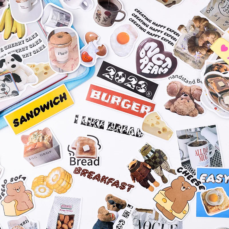50pcs/lot Korean ins Scrapbook Stickers Life Projector Series Art Craft Sticker Decorative Diary Planner Cute Stationery Sticker (ONLINE ORDER ONLY)