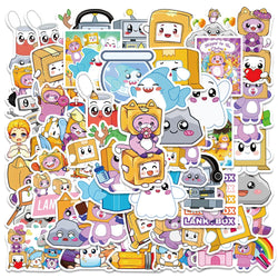 50PCS Lankybox Cartoon Stickers for Laptop, Skateboard, Guitar, Phone, Suitcase - Waterproof Kids Decor (Online Order Only)