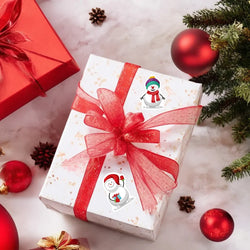 100-500pcs Heterotypic Christmas Themed Snowmans Stickers 8 Designs DlY Decoration Gift Stickers Holiday Party Decoration Labels (ONLINE ORDER ONLY)