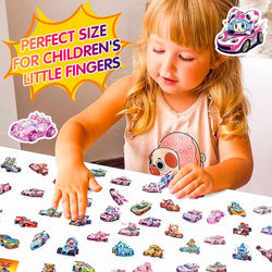 10/30/50PCS Catroon Animal Racing Car Stickers Graffiti PVC Waterproof Notebook Phone Bike Laptop Luggage Kids Toy Funny Decals (ONLINE ORDER ONLY)