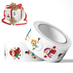 100-500pcs Heterotypic Christmas Themed Snowmans Stickers 8 Designs DlY Decoration Gift Stickers Holiday Party Decoration Labels (ONLINE ORDER ONLY)