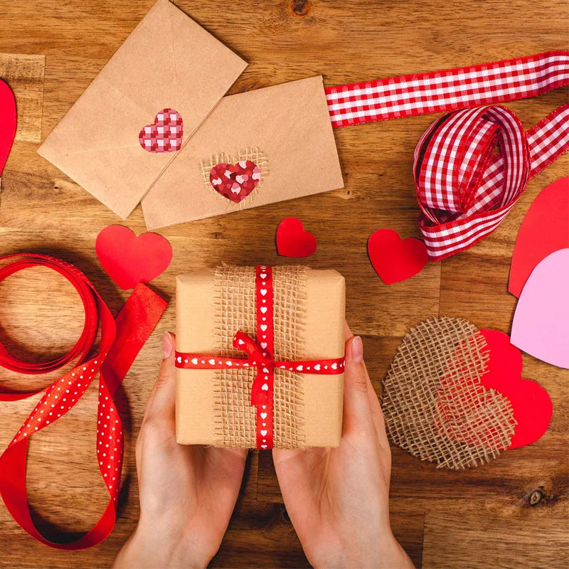 100-500pcs Heart Valentines Day Sticker Thank you Candy Bag Seal Sticker Scrapbooking Valentines Gift Box Label Decoration (ONLINE ORDER ONLY)
