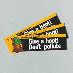WOODSY OWL Non polluting bumper stickers - retro advertising style 80s 90s - Laptop Accessories sticker GUITAR (ONLINE ORDER ONLY)