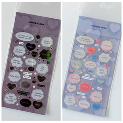 2pcs Cute Korean Alphabet Sticker Scrapbooking Idol DIY Album Decoration Sticker Aesthetic Personalized Ins Kawaii Stationery (ONLINE ORDER ONLY)