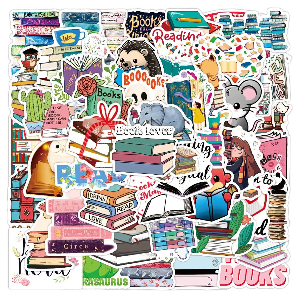 50/100PCS/SET I love reading Vinyl Decal Stickers Premium Waterproof Die Cut Matte Sticker Best Friend Gifts (Online Order Only)